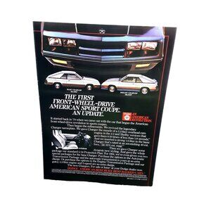 1984 Dodge Charger and Shelby Charger Original Print ad